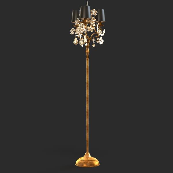 Golden Chandelier - دانلود مدل سه بعدی لوستر طلایی - آبجکت سه بعدی لوستر طلایی - نورپردازی - روشنایی -Golden Chandelier 3d model - Golden Chandelier 3d Object  - Floor-زمینی
